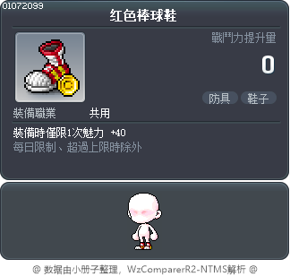 红色棒球鞋 Tooltip