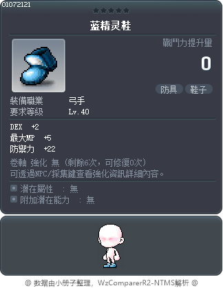 蓝精灵鞋 Tooltip