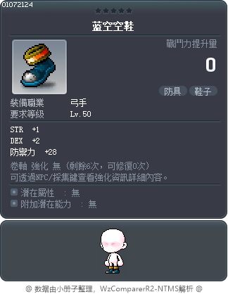 蓝空空鞋 Tooltip