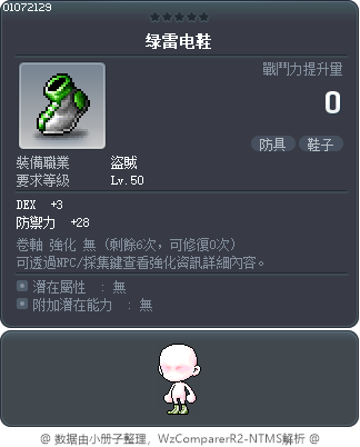 绿雷电鞋 Tooltip