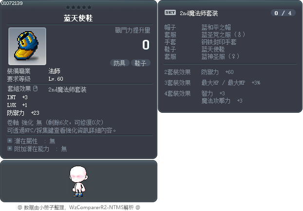蓝天使鞋 Tooltip