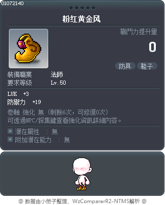 粉红黄金风 Tooltip