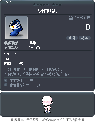 飞羽鞋(蓝) Tooltip