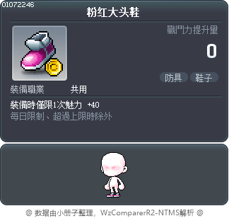 粉红大头鞋 Tooltip