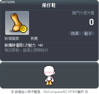 熊仔鞋 Tooltip