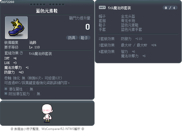 蓝色元素鞋 Tooltip