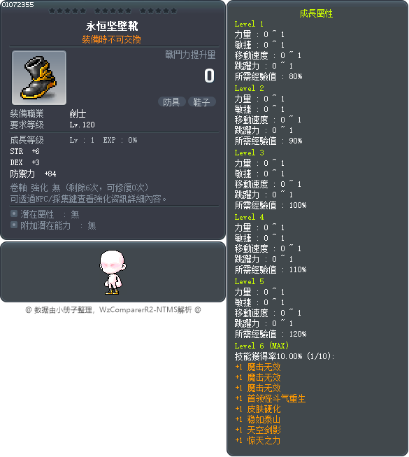 永恒坚壁靴 Tooltip