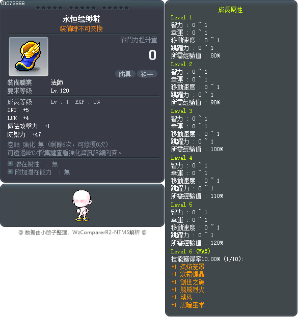 永恒缥缈鞋 Tooltip