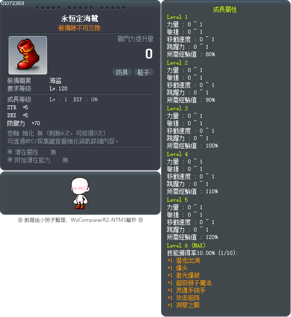 永恒定海靴 Tooltip