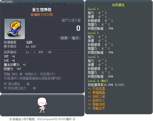 重生缥缈鞋 Tooltip