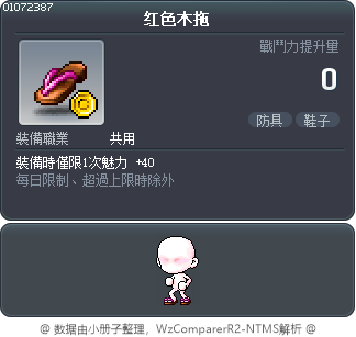 红色木拖 Tooltip