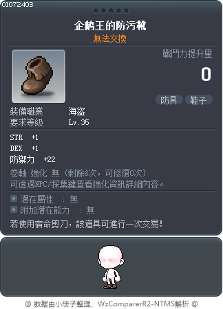 企鹅王的防污靴 Tooltip