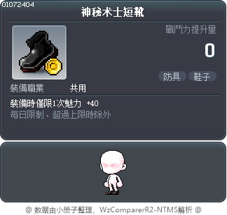神秘术士短靴 Tooltip