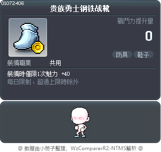 贵族勇士钢铁战靴 Tooltip