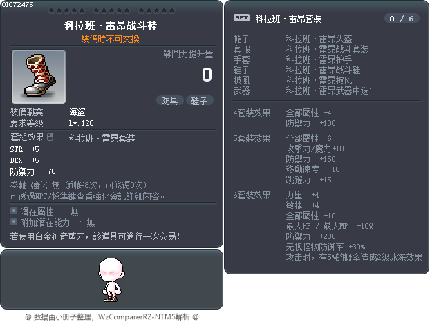 科拉班·雷昂战斗鞋 Tooltip