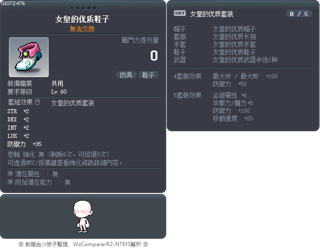 女皇的优质鞋子 Tooltip