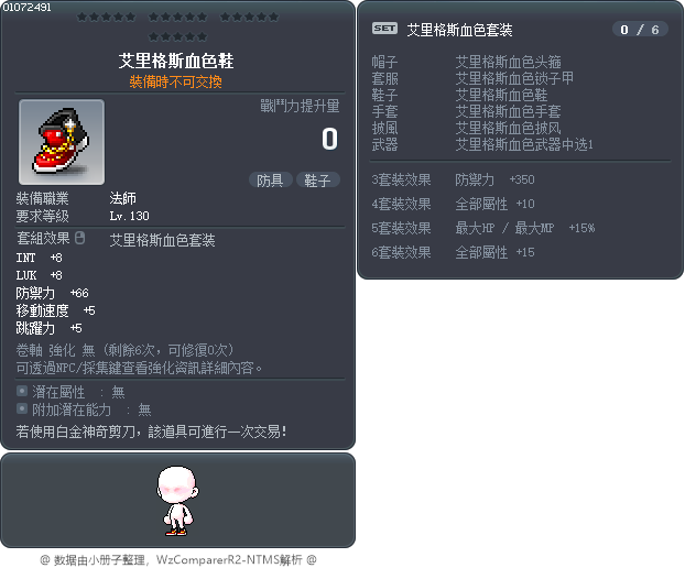 艾里格斯血色鞋 Tooltip