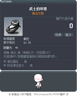 武士的甲胄 Tooltip