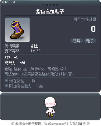 紫色高级鞋子 Tooltip
