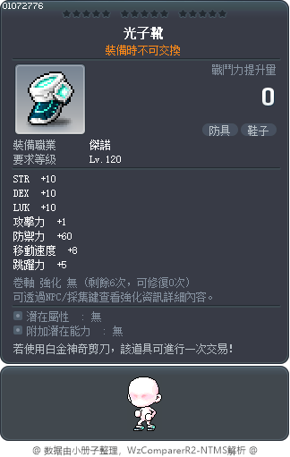 光子靴 Tooltip