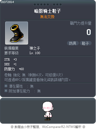 暗影骑士鞋子 Tooltip