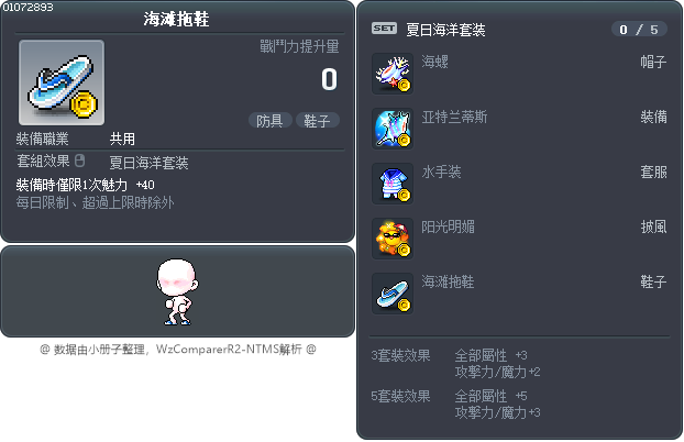 海滩拖鞋 Tooltip