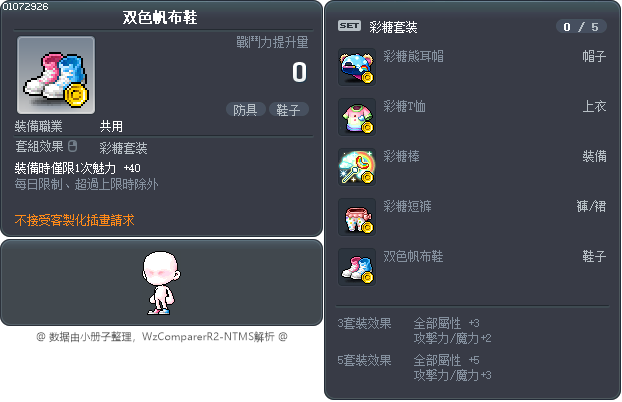 双色帆布鞋 Tooltip