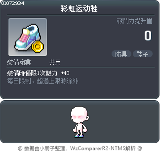 彩虹运动鞋 Tooltip