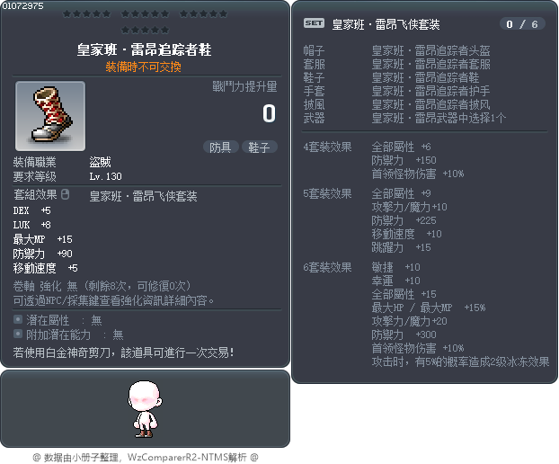 皇家班·雷昂追踪者鞋 Tooltip