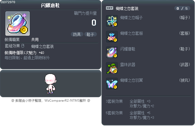 闪耀唐鞋 Tooltip