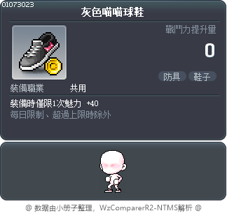 灰色喵喵球鞋 Tooltip