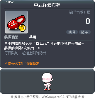中式祥云布鞋 Tooltip