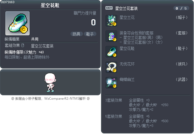 星空花鞋 Tooltip