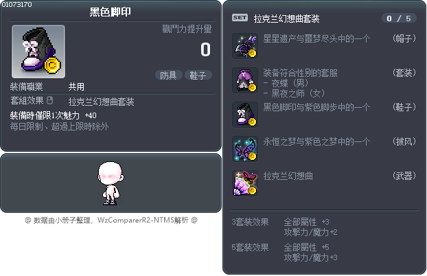 黑色足跡 Tooltip