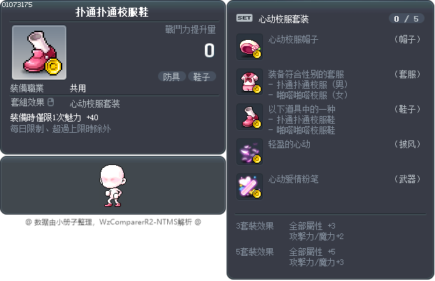扑通扑通校服鞋 Tooltip