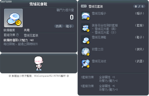雪花紛飛鞋子 Tooltip