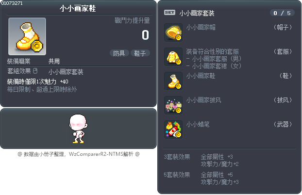 小小画家鞋 Tooltip