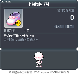小粉嫩棒球鞋 Tooltip