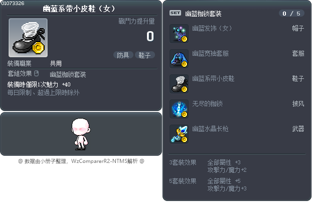 幽蓝系带小皮鞋（女） Tooltip