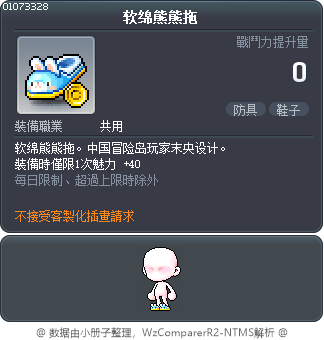 软绵熊熊拖 Tooltip