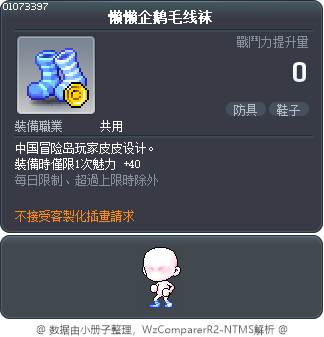 懒懒企鹅毛线袜 Tooltip
