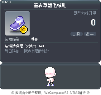 薰衣草翻毛绒鞋 Tooltip