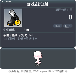 舒适旅行短靴 Tooltip