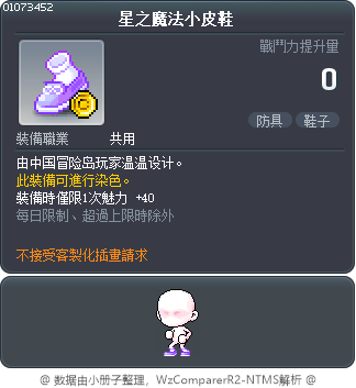 星之魔法小皮鞋 Tooltip