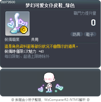 梦幻可爱女仆皮鞋_绿色 Tooltip