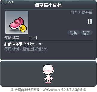 甜草莓小皮鞋 Tooltip