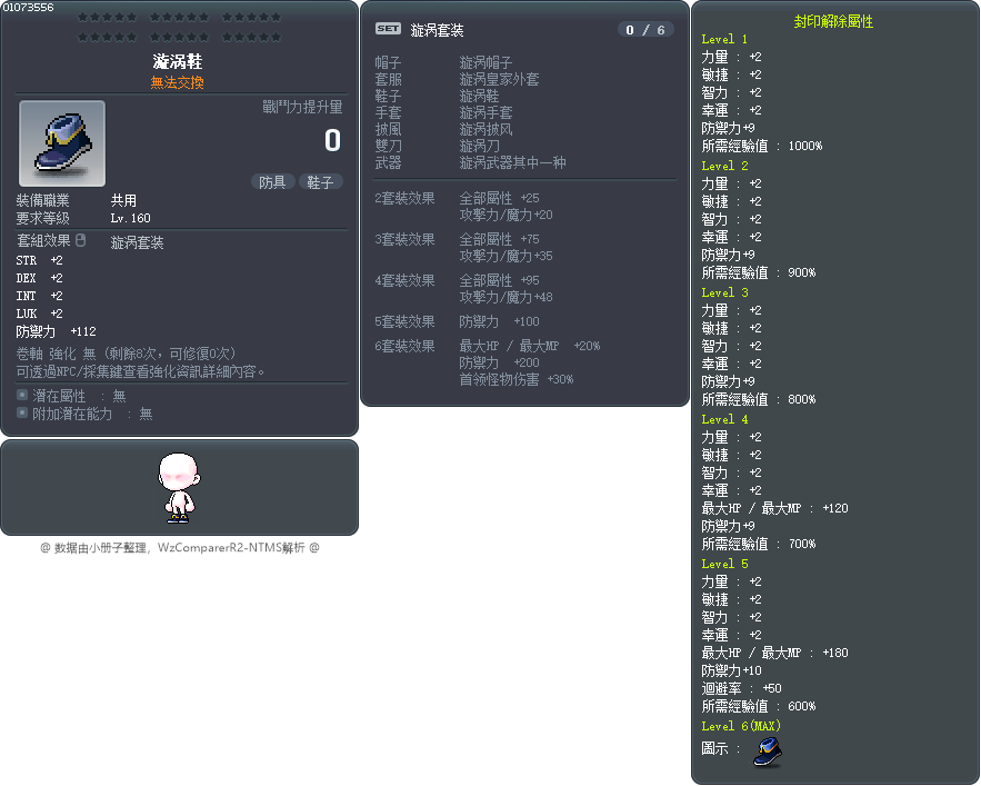 漩涡鞋 Tooltip