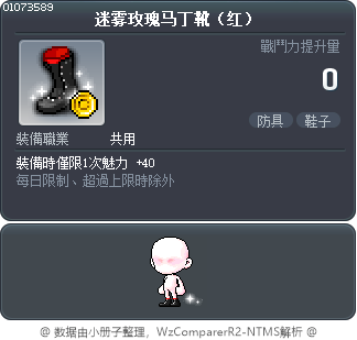 迷雾玫瑰马丁靴（红） Tooltip