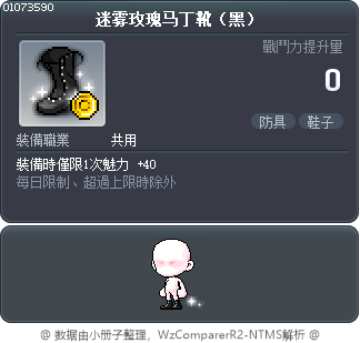 迷雾玫瑰马丁靴（黑） Tooltip