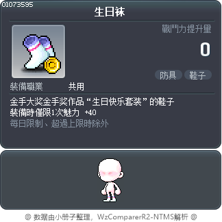 生日袜 Tooltip